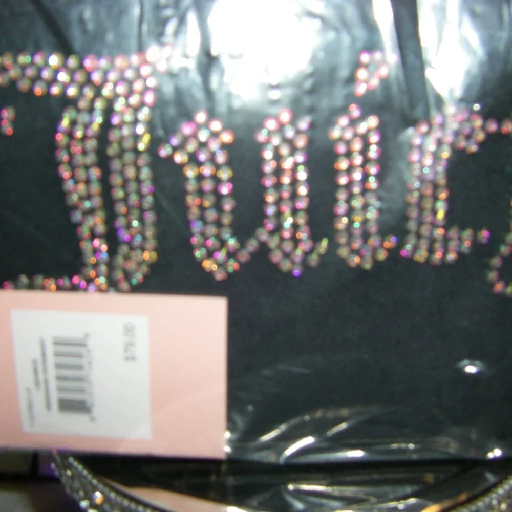 Juicy Couture Obsession Crossbody Camera Bag Black Velour NWT